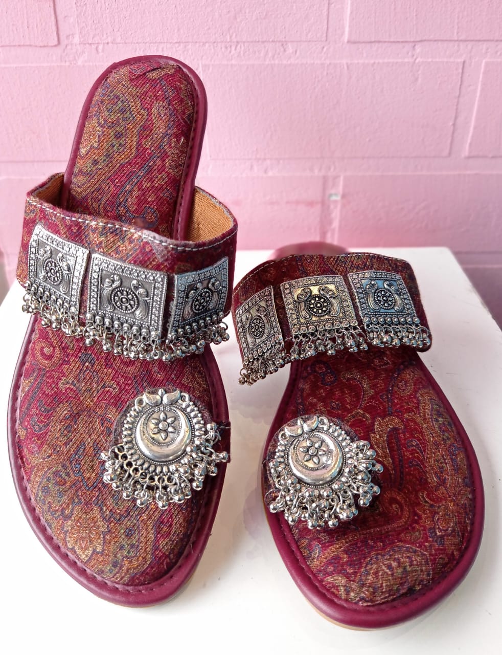 Jewel Embellished Printed Chappals Catalog
